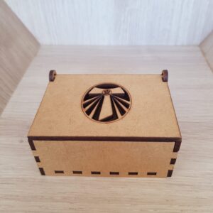 Caixa MDF - MEL DE DEUS pequena 8.5 x 6.5 logo vazada